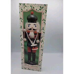 Novelty Wooden Nutcracker Drummer Hand Paint Fur Hair Christmas Holiday DecorN18